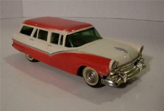 Dealer Promo Model Car - 1956 Ford Country Sedan Station Wagon - Red &white
