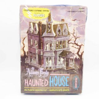 The Addams Family Haunted House Model Kit Polar Lights Factory 1995 Glows