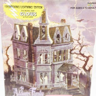 The Addams Family Haunted House Model Kit Polar Lights Factory 1995 Glows 3