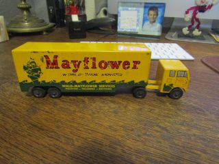 Vintage Toy Truck Metal Semi Tractor Trailer Hauler Ralstoy Mayflower Movers