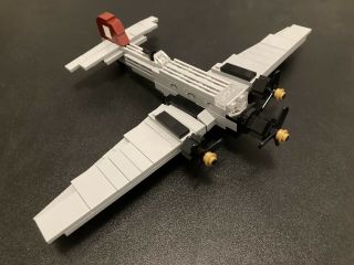 Junkers Ju - 52 Lego Omaha Bricks Prototype Model (mbb Scale But Not Brickmania)