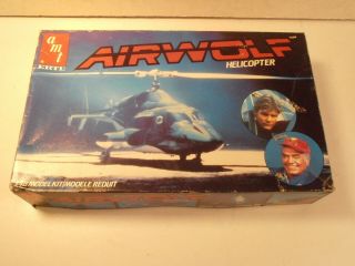 Vintage Amt 1:48 Tv Show Airwolf Helicopter Model Kit Contents