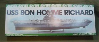 Vintage Advent Uss Bon Homme Richard Plastic Model Ship Boat Kit