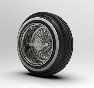 1:25 3d Printed " Deep Dish” Twisted Chromed With 520 Tires And Zenith Knockoffs