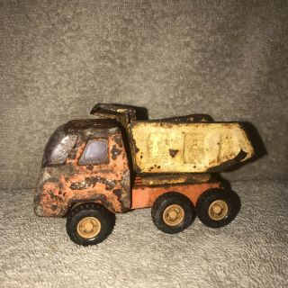 Vintage Buddy Metal Dumptruck Needs Restored Red And Yellow