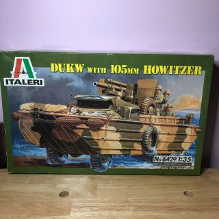 Italeri Dukw With 105mm Howitzer No 6429 1:35 Scale 2004 Open Box