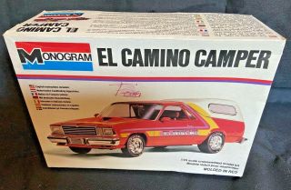 Monogram El Camino Camper Plastic Model Kit 2252 1/24 Scale 1979 Complete
