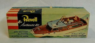 Look 1955 Revell Chris Craft Flying Bridge Cruiser Boat Unbuilt Model Kit