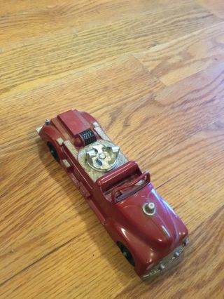 Vintage Hubley Kiddie Toy 463 red painted metal fire truck,  Lancaster PA 2
