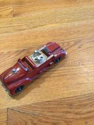 Vintage Hubley Kiddie Toy 463 red painted metal fire truck,  Lancaster PA 3