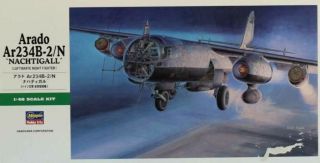 Hasegawa 1:48 Arado Ar234 Ar - 234 B - 2/n Nachtigall Night Fighter Kit Jt85 09085u