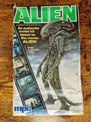 1979 Vintage Mpc Fundimensions Alien 9” Sci - Fi Model Kit Figure 1 - 1961