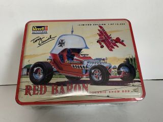 B16 Vintage Revell 1/24 Scale Model Kit Tom Daniel Red Baron W/ Tin Box