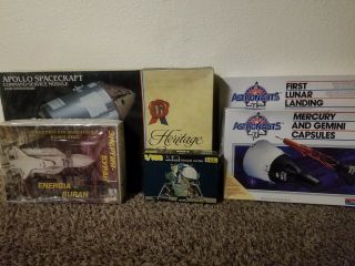 5 Kits: Spacecraft Command/service 1/32,  1988 Energia Buran 1:288 & Others