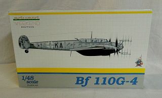 Look 1/48 Eduard Bf 110g - 4 Plane Model With Upscale Photo Etched Parts,  Decals