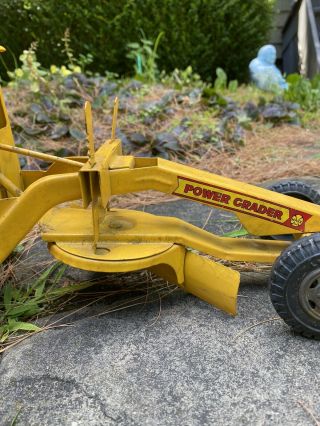 Vintage MARX Power Road Grader Construction Pressed Steel Toy, 3