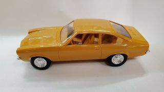 Vintage Amt 1971,  Chevy Vega Dealer Promo,  1/24 Scale Model Car,  Mustard,  Exc