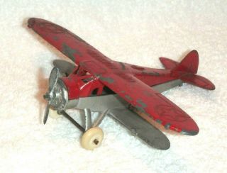 Vintage 1937 Waco Dive Bomber No 718 Tootsietoy Aircraft Airplane In Good To Vg