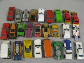 Group Of 26 - 1970s Hot Wheels Cars & Trucks - Played With