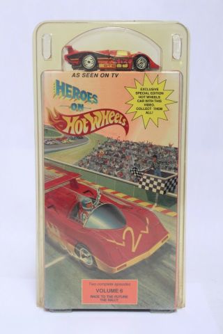 Hot Wheels Heroes On Hot Wheels Vhs In Package W/ Red Gts - 3