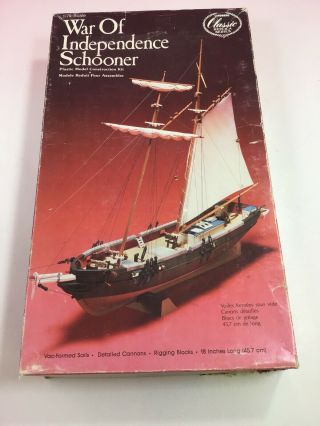 Vintage 1988 Lindberg,  War Of Independence Schooner.  1/79 Scale