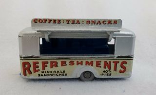 Vintage 1959 Lesney Matchbox 74 Mobile Canteen Gray Wheels Blue Base
