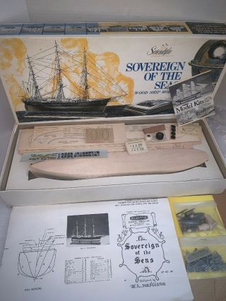 LARGE Wooden Ship Model Scientific Sovereign of the Seas Clipper Boxed VINTAGE 2
