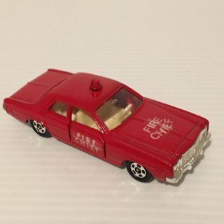 Tomica Dodge Coronet Custom Fire Chief 1/74 Scale Made In Japan