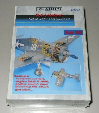 1/48 Aires F6f - 5 Hellcat Detail Kit (for Hasegawa) Many Resin/pe Parts