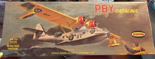 Pby Catalina Navy Air Sea Rescue 1/74 Aurora Vintage Model Kit 374 1962
