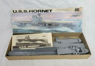 Vtg 1967 Revell U.  S.  S.  Hornet 20 " Model H - 376:300 Aircraft Carrier Kit Doolittle