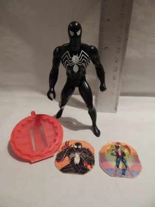 Marvel Vintage Secret Wars Spider - Man Black Suit Loose Figure Shield 2 Flickers