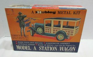 Hubley Vintage Model A Station Wagon Metal Model Kit No.  4858 Unbuilt