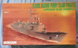 Dragon 1/700 Uss Oliver Hazard Perry Ffg 7 Guided Missile Frigate Model