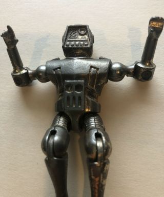 Vintage Zylmex Zee Toys Metal Man Questar 1970s Robot Action Figure 3 - 1/2 "