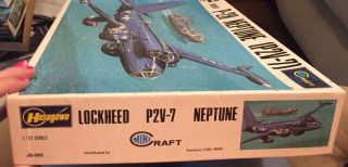 Vintage Hasegawa 1/72 Scale Lockheed P - 2H Neptune (P2V - 7) Early 70 ' s Kit Js082 2