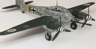 1:72 Scale Rough Paint Built Plastic Model Airplane Wwii German Me 410 Hornisse