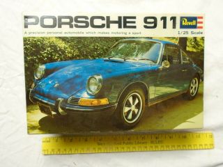 1970 Porsche 911 Model Kit Revell No H - 1215,  1/25 Scale,  Unbuilt Complete,  Ex,