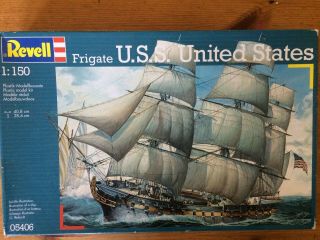 Revell Frigate U.  S.  S.  United States Model 05406 / 1:150.  Open Box Model Ship