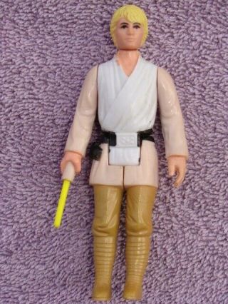 1977 Vintage Star Wars Luke Skywalker Action Figure W/ Light Sabre First Year
