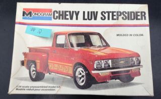 Monogram 2217 1977 Chevy Luv Stepside Pickup Truck Model Car Mountain 1/24 Nib