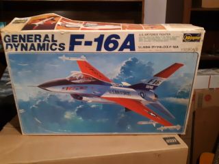 Hasegawa F - 16a Fighting Falcon 1/32,  Open Box Parts,  Box In Rough Shape