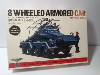 Vintage,  Bandai 1/48 Scale,  8 Wheel Armored Car Sd.  Kfz.  232 Hard To Find
