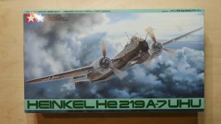 Tamiya 1/48 Model Kit Heinkel He 219 A - 7 Uhu 61057 Open Box Parts
