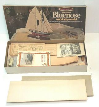 Scientific The Schooner Bluenose Wood Ship Kit 164 Model 24” Vtg