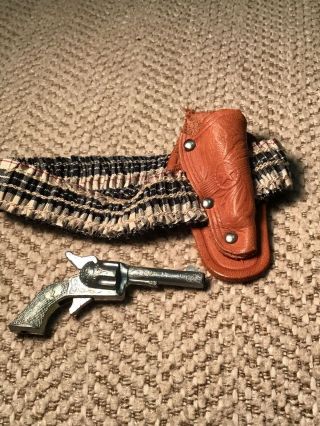 Vintage Micro Mini Roy Rogers Cap Gun Holster Belt Near Cowboy Fob