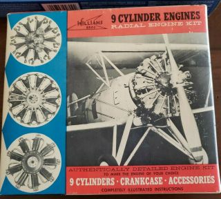 " Williams Bros.  " 9 Cylinder Engine - Vintage Le Rhone.