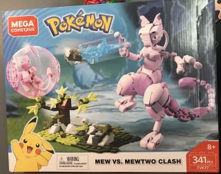 Mega Construx Pokemon Mew Vs.  Mewtwo Clash Set Fvk77 Usa Priority