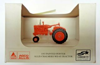 Agco Allis 1/43 Orange Painted Allis - Chalmers Wd - 45 Tractor,  Mib,