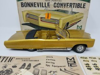 Vtg Mpc 1966 Pontiac Bonneville Model Car Kit 10 - 149 Junkyard W/ Box &